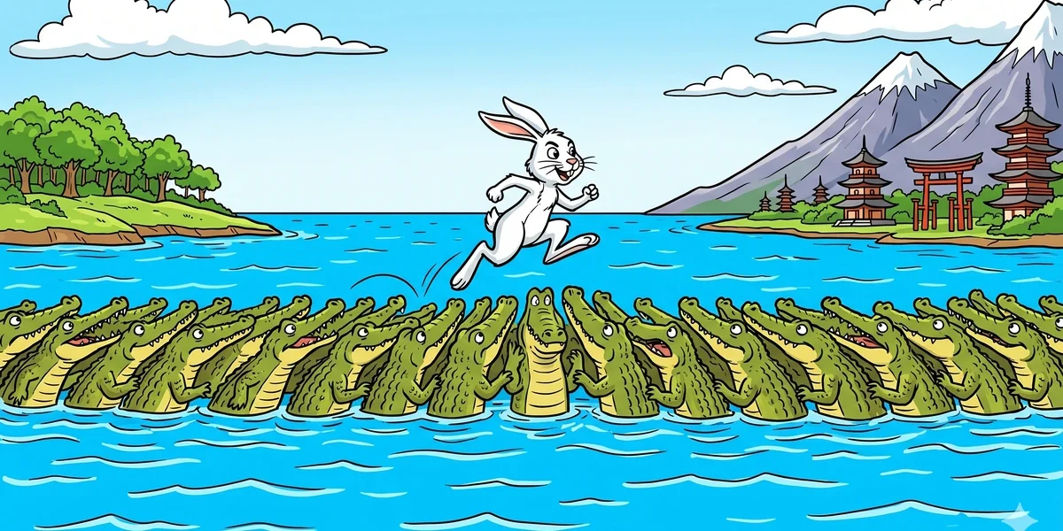 The White Hare And The Crocodiles - Cover - Amar Chitra Katha Style