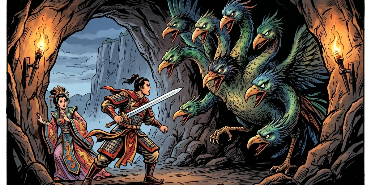 The Bird With Nine Heads - Cover - Amar Chitra Katha Style