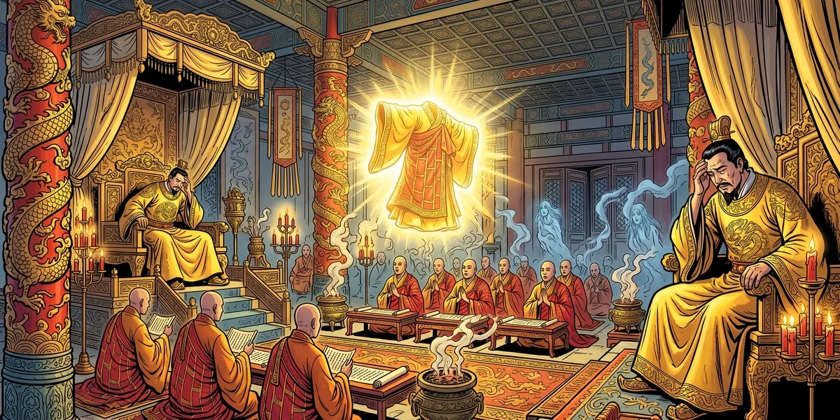 The Mysterious Buddhist Robe - Cover - Amar Chitra Katha Style
