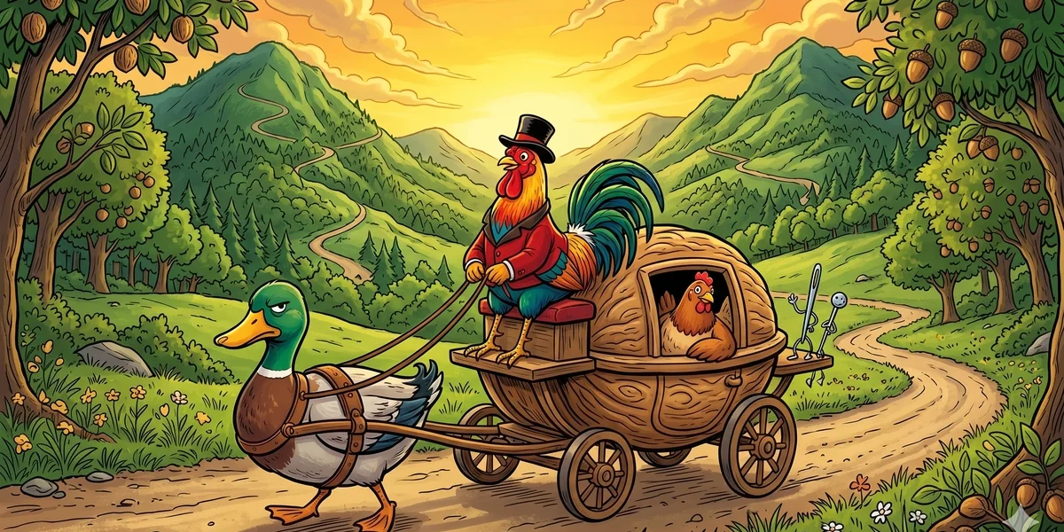 1. How They Went To The Mountains To Eat Nuts - Cover - Amar Chitra Katha Style