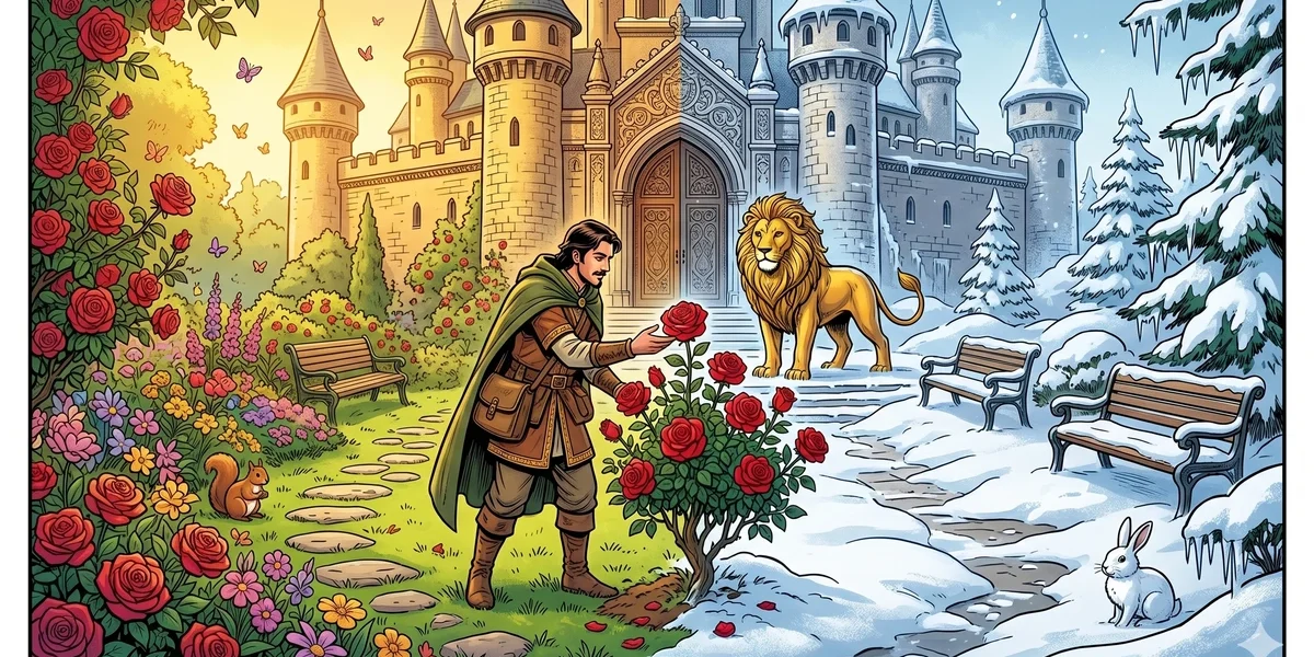 Lily And The Lion - Cover - Amar Chitra Katha Style