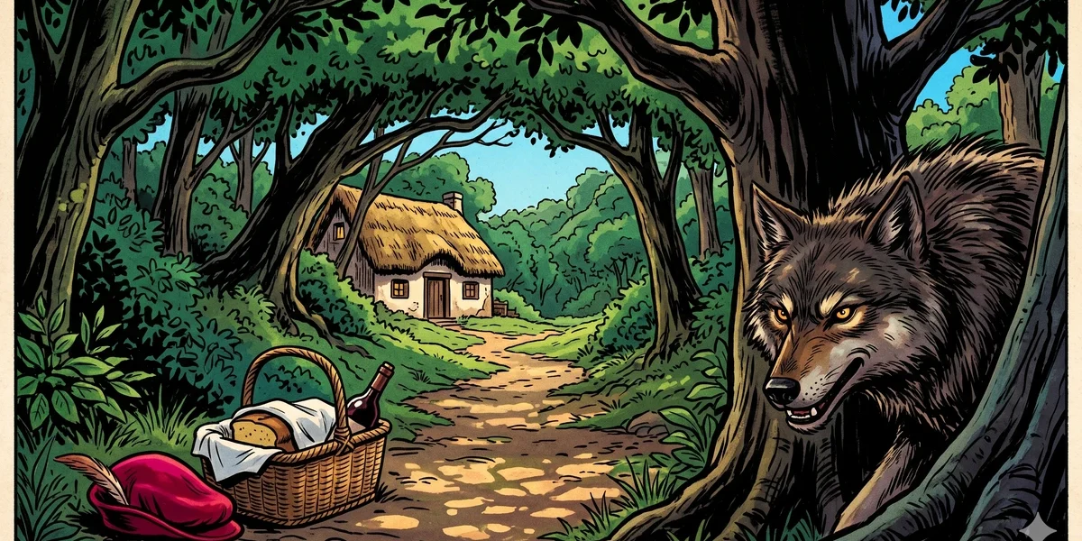 Little Red-Cap [Little Red Riding Hood] - Cover - Amar Chitra Katha Style