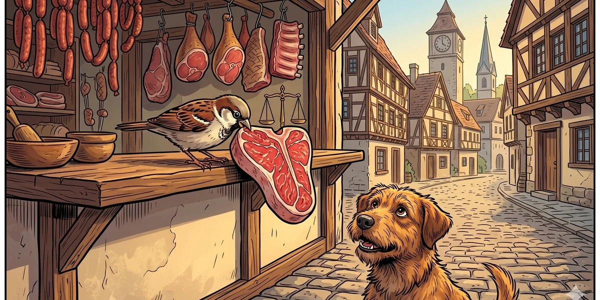 The Dog And The Sparrow - Cover - Amar Chitra Katha Style