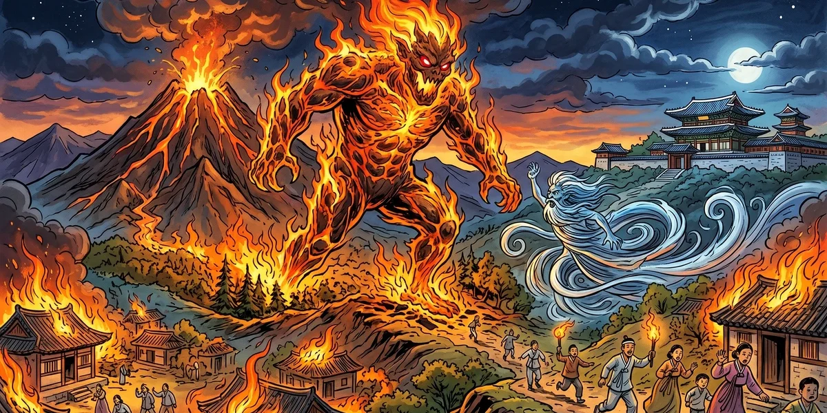 The Great Stone Fire Eater - Cover - Amar Chitra Katha Style