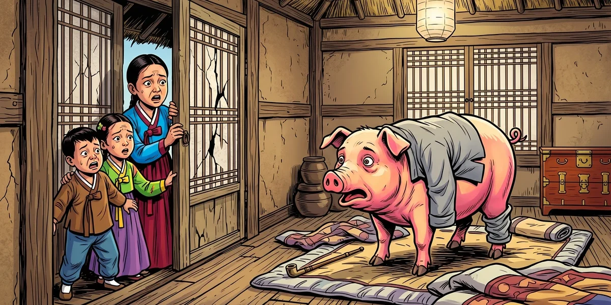 The Man Who Became A Pig - Cover - Amar Chitra Katha Style