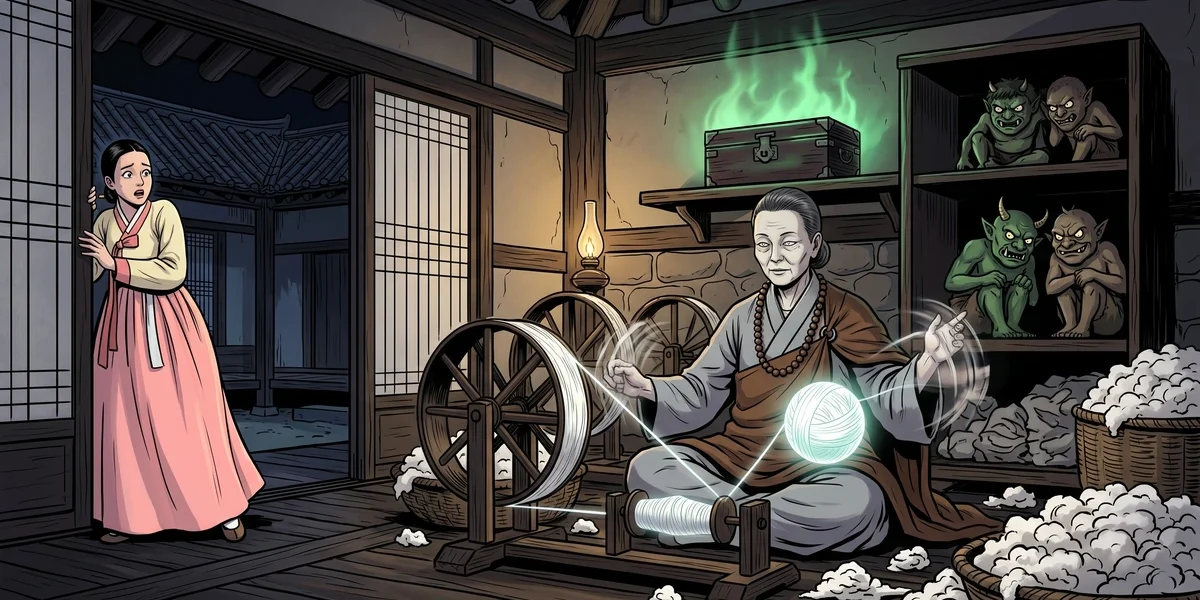 The Old Woman Who Became A Goblin - Cover - Amar Chitra Katha Style