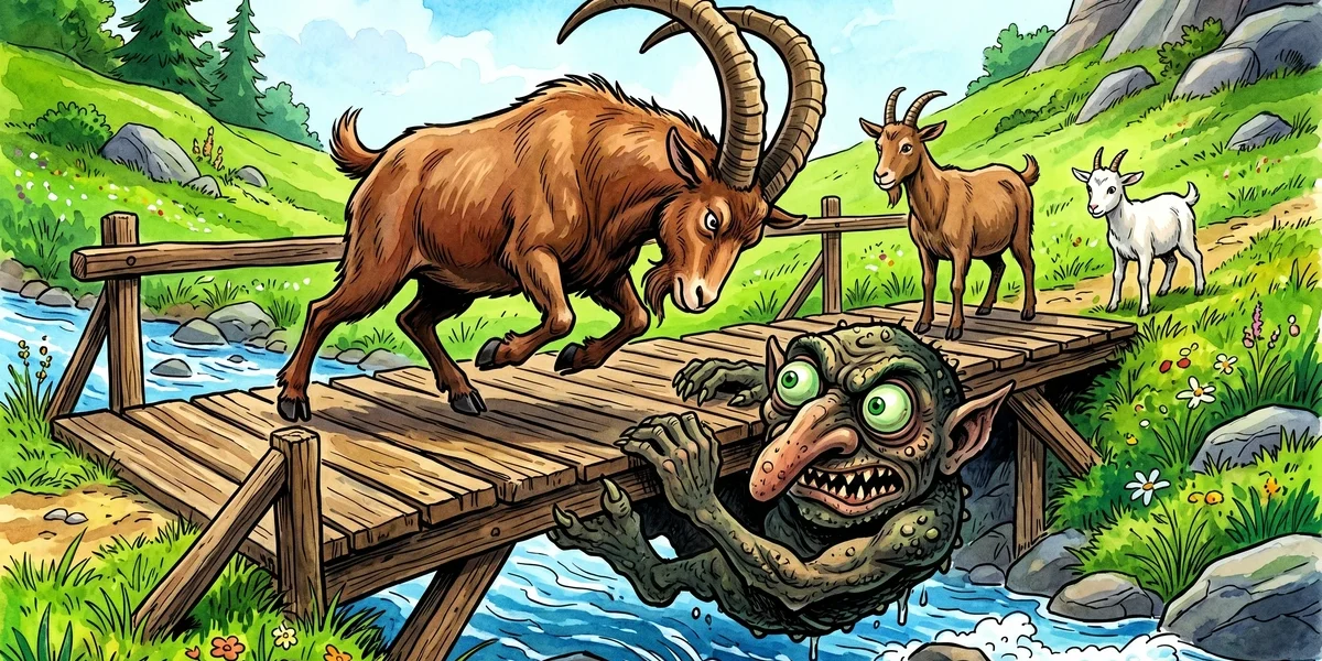 The Three Billy-Goats Gruff - Cover - Amar Chitra Katha Style