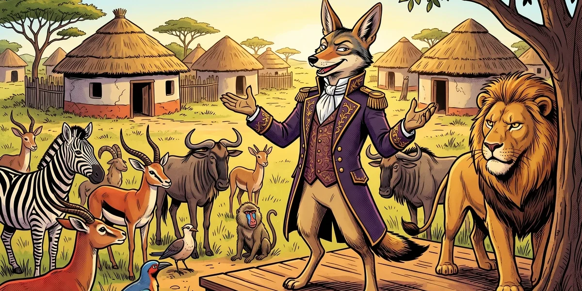 The Lion And Jackal - Cover - Amar Chitra Katha Style