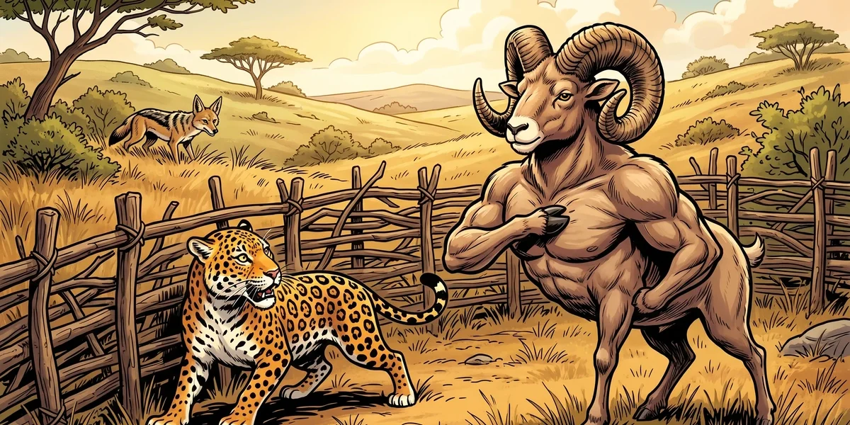 The Tiger, The Ram, And The Jackal - Cover - Amar Chitra Katha Style
