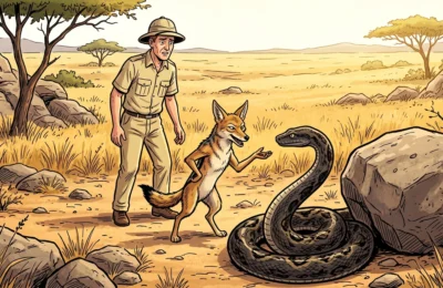 The White Man And Snake