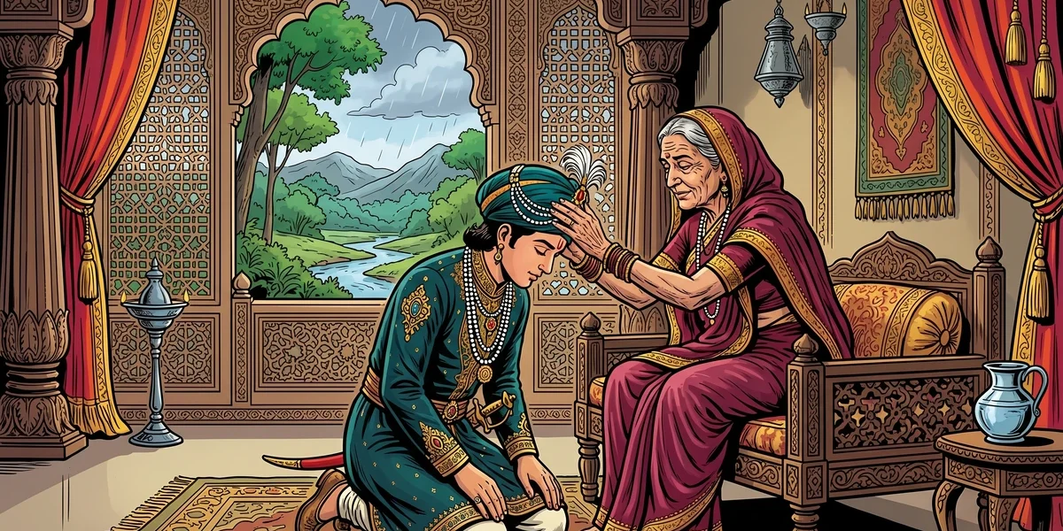 The Story of Prince Dodul and the Ruby Queen - Cover - Amar Chitra Katha Style