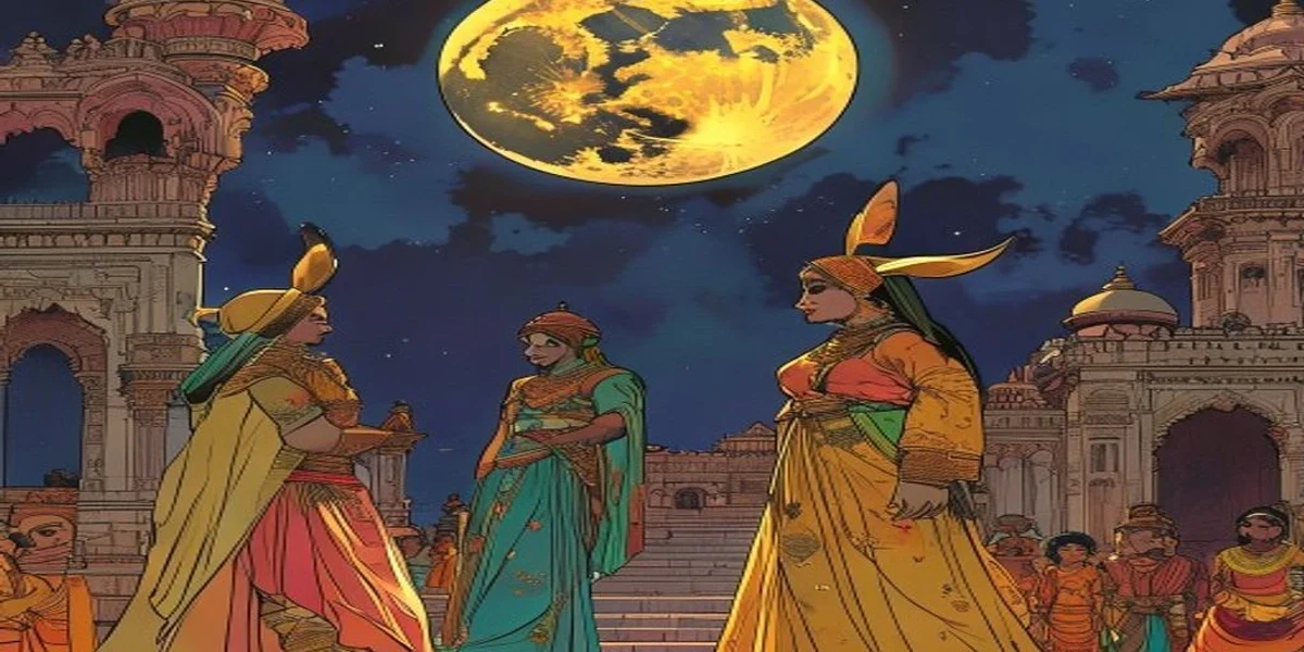 The Wise Hare: Generosity Writes Itself on the Moon - Cover - Amar Chitra Katha Style