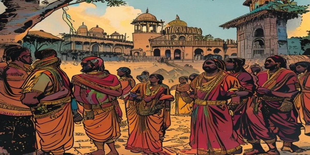 The Doves and the Hunter’s Net: A Hitopadesha Parable of Unity and Leadership - Cover - Amar Chitra Katha Style