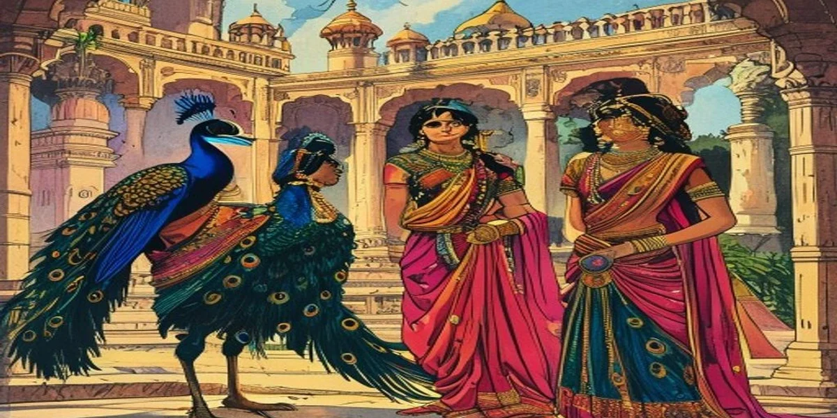 The Dancing Peacock of Bengal - Cover - Amar Chitra Katha Style