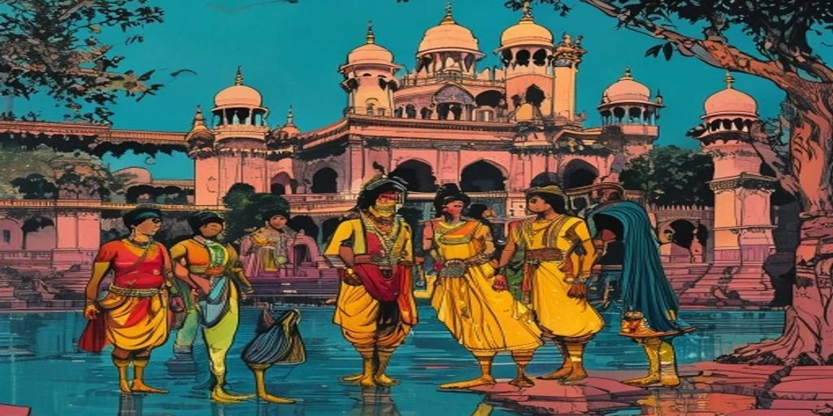 The Six Swans - Cover - Amar Chitra Katha Style