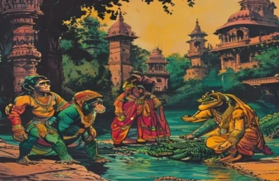 The Clever Monkey and the Crocodile