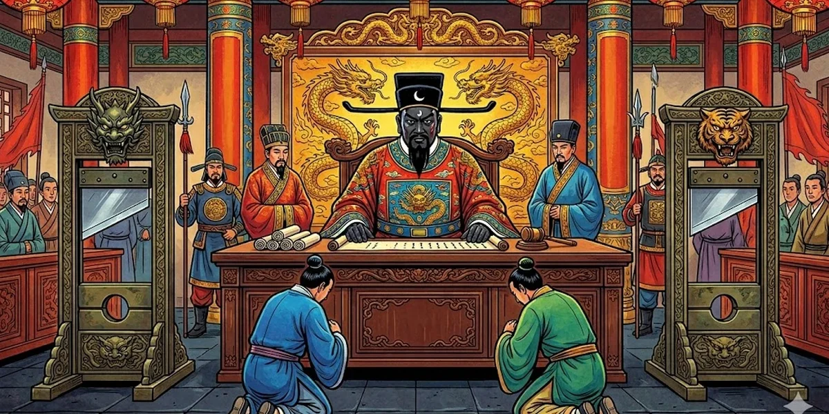 Judge Bao and the Missing Gold - Cover - ACK style illustration