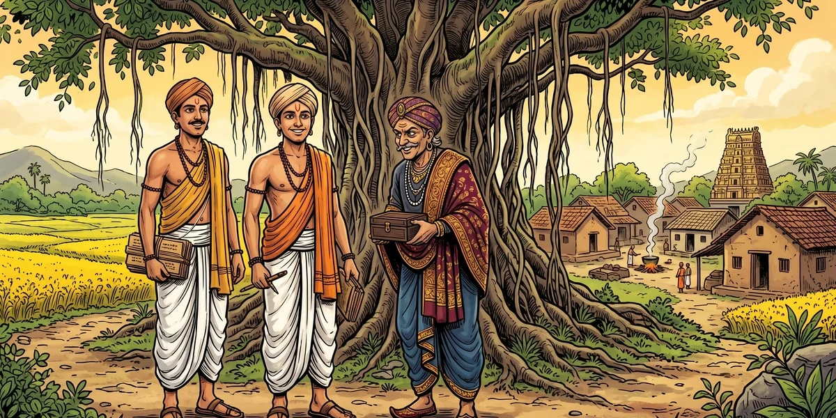 Right-Mind and Wrong-Mind Cover - Panchatantra Mitra-bheda Dharmabuddhi-Papabuddhi ACK style