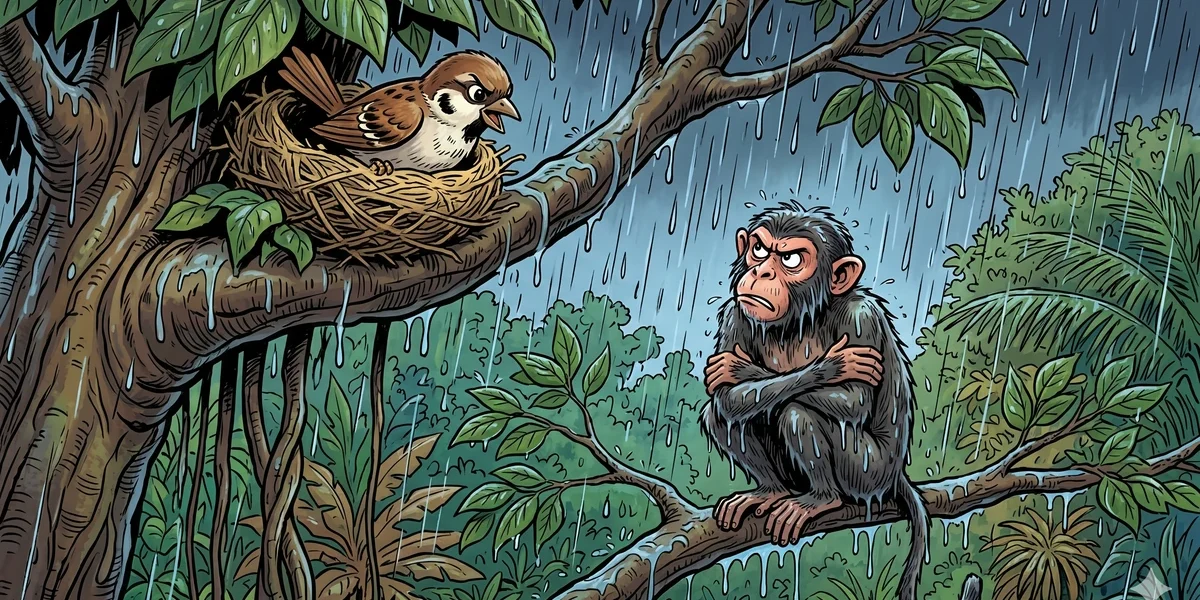 The Story of the Sparrow and the Monkey - Cover