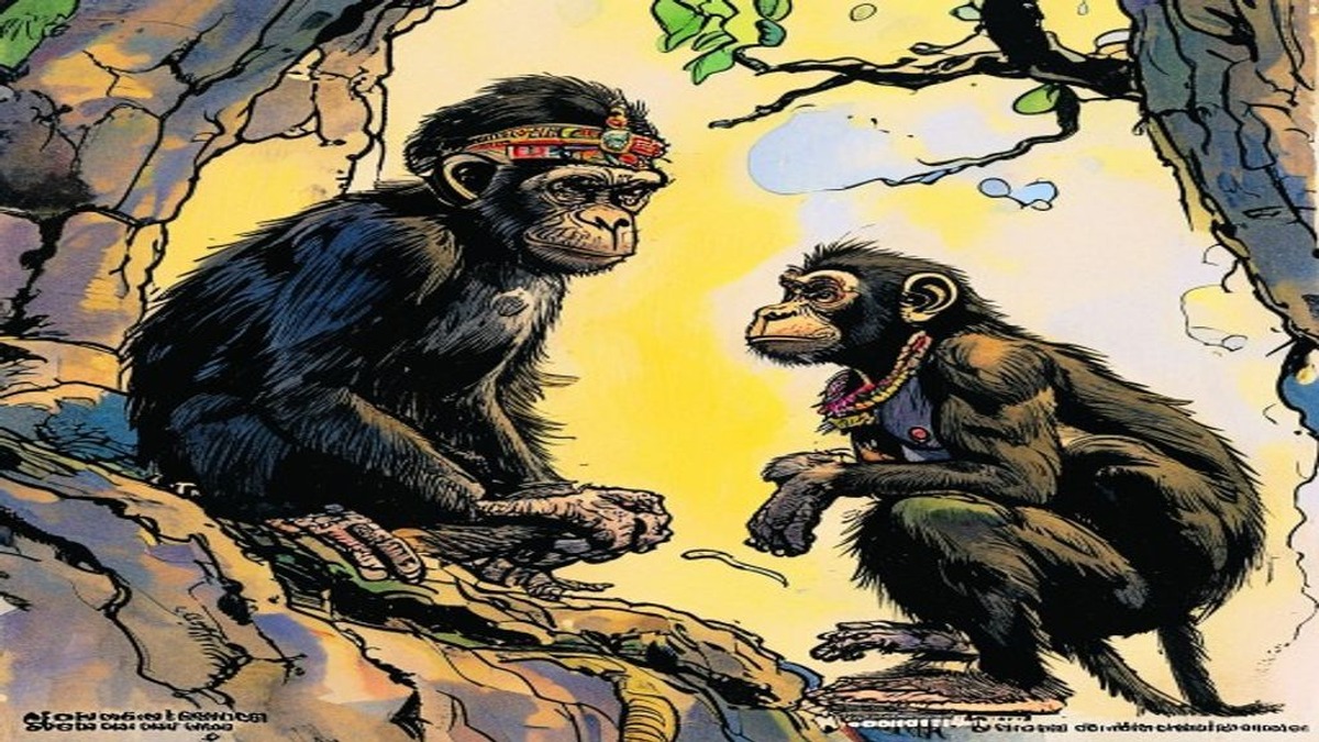 The sparrows perch on a bare branch in the rain, their nest destroyed, as the monkeys sit shivering below unchanged