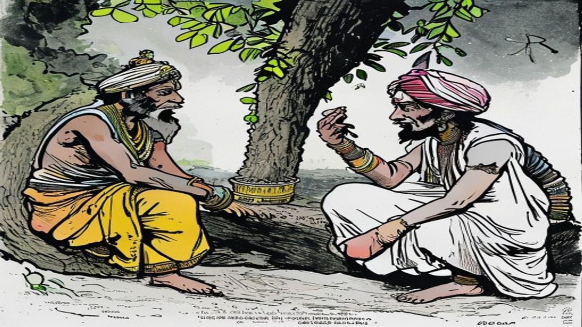 A monkey perches on a half-split log at a construction site, eyeing the wooden wedge that keeps the two halves apart with curious interest
