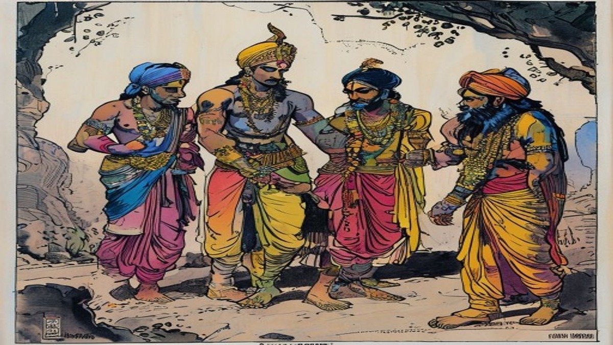 The merchant's son works in a modest capacity in the distant city, engaging seriously with the work at hand rather than dwelling on the status he left behind