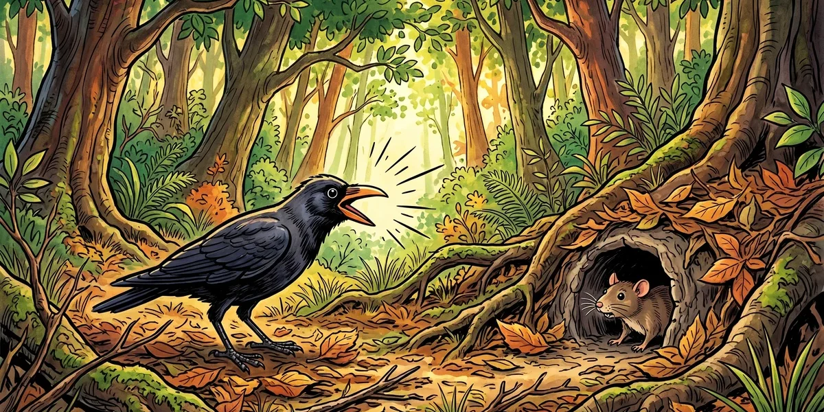 The Crow-Rat Discourse - Cover - Amar Chitra Katha Style