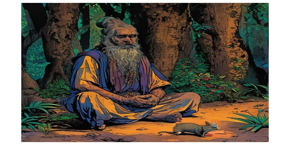 The Hermit and The Mouse - Amar Chitra Katha Style Cover