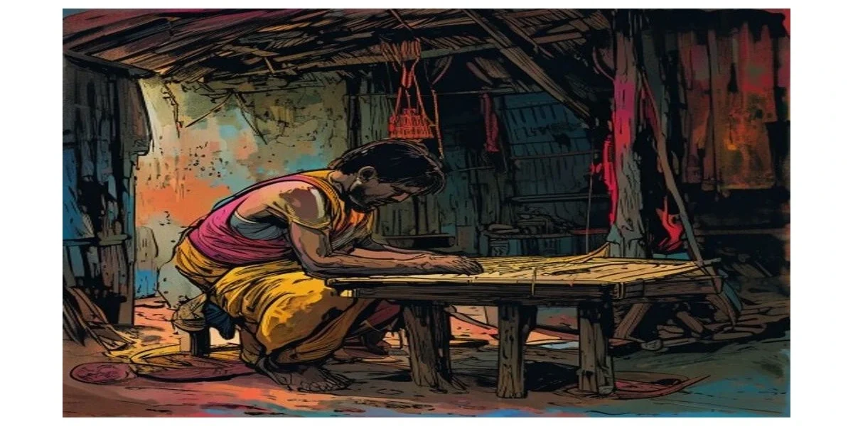 The Unlucky Weaver - Amar Chitra Katha Style Cover