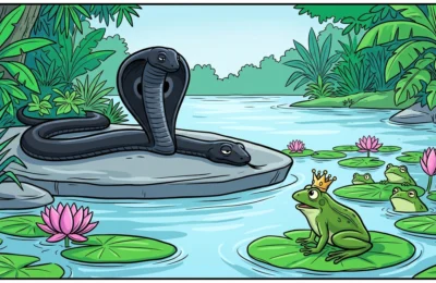 Frogs That Rode a Snake