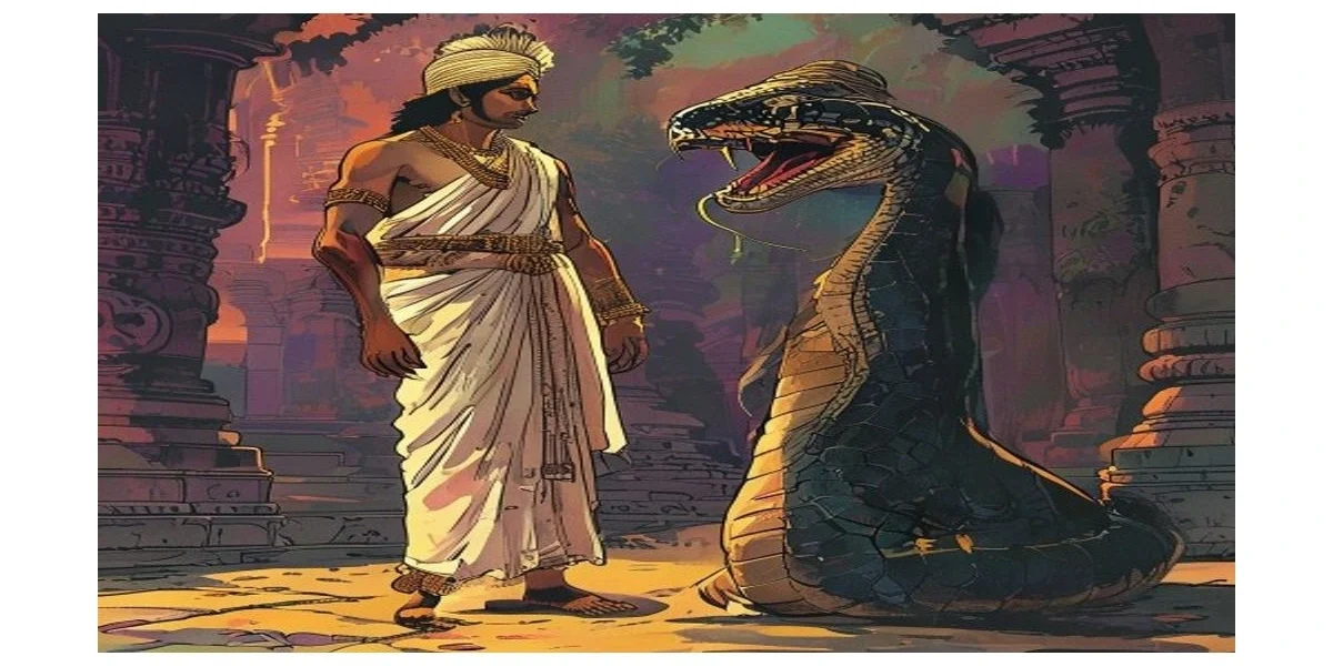 The Story of the Brahmin and the Cobra - Amar Chitra Katha Style Cover