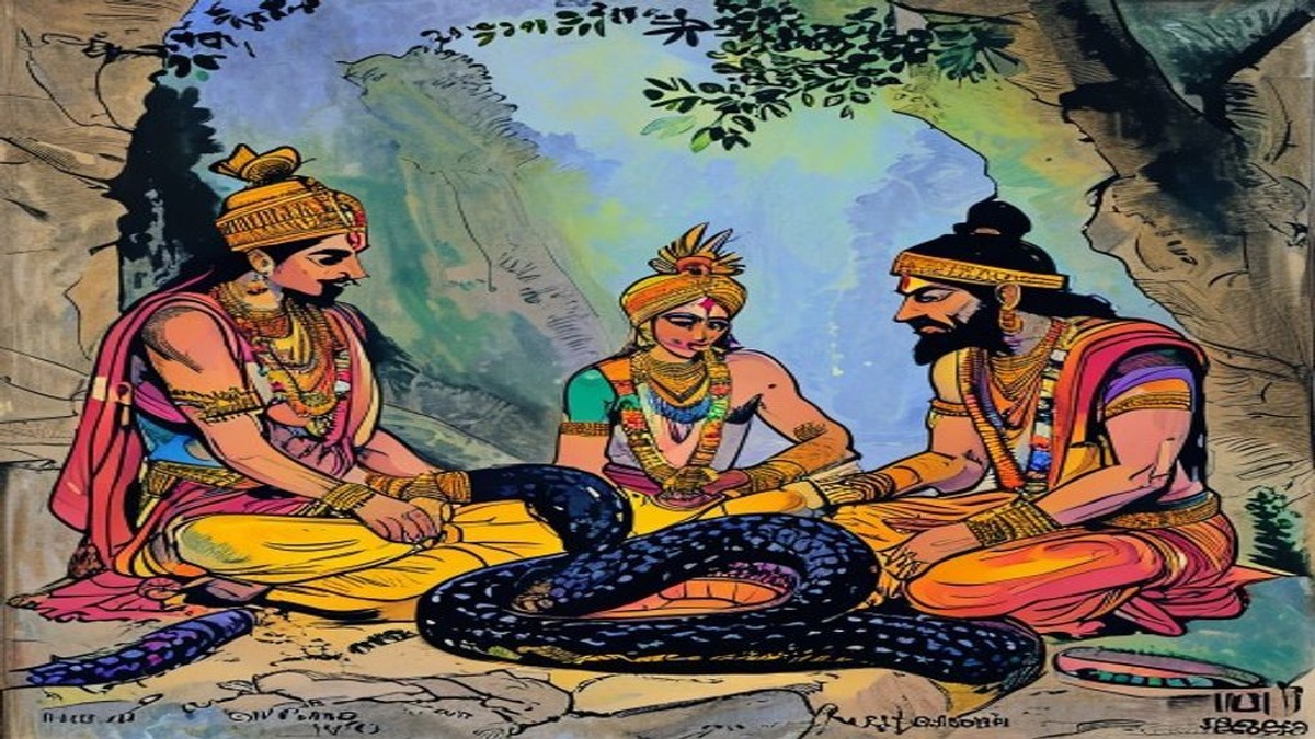 The brahmin's son approaches the cobra's anthill with the daily offering of milk, carrying a stick that he will use carelessly &mdash; the instrument of the catastrophe that the false reconciliation has made possible