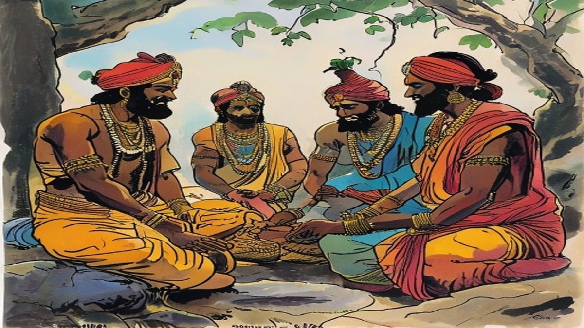 The brahmin stands at the edge of his field, the cobra's anthill visible in the distance, now understanding that the distance between them is structural and cannot be bridged by offerings &mdash; the lesson fully learned, at terrible cost