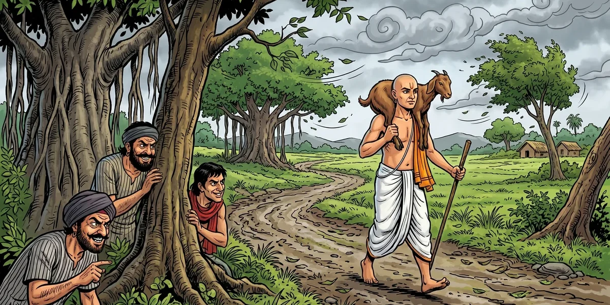 The Story of the Brahmin and the Three Crooks - Cover - Amar Chitra Katha Style