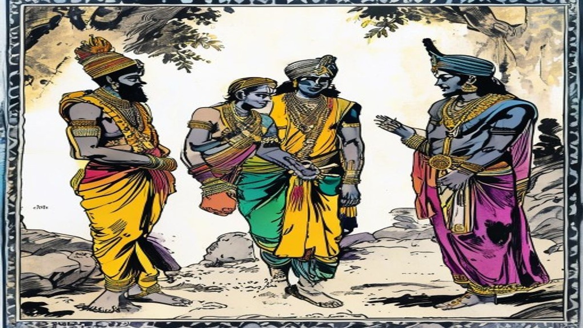 The brahmin performs his morning prayers in a scene of complete calm, the events of the night having resolved without requiring any action from him, the quiet confidence of someone who understood when not to act