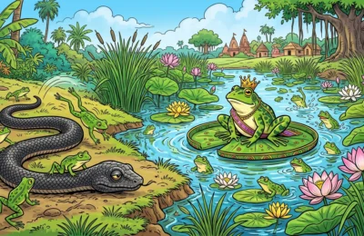The Story of the Frogs and the Black Snake