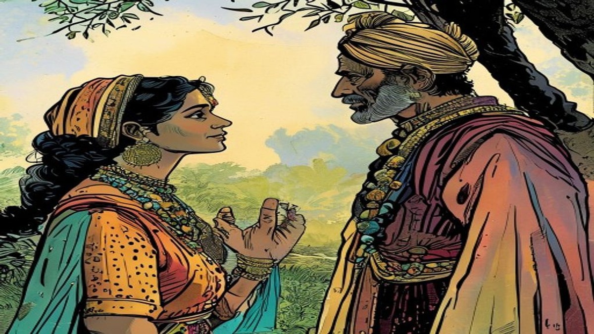 The thief retreating through the shadows, unaware that his retreat has left the young wife stranded outside without her purpose achieved — the inadvertent consequences of simultaneous deceptive operations made visible