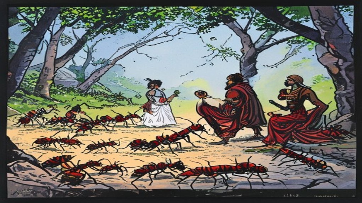The old merchant back in bed, the young wife at the window, the thief gone — all three in their original positions but none of them secure, each carrying the specific anxiety of a deception that has been managed but not resolved