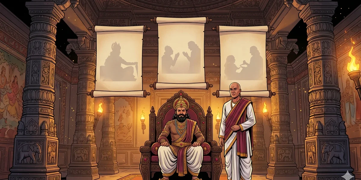 A Three-in-One Story - Cover - Amar Chitra Katha Style