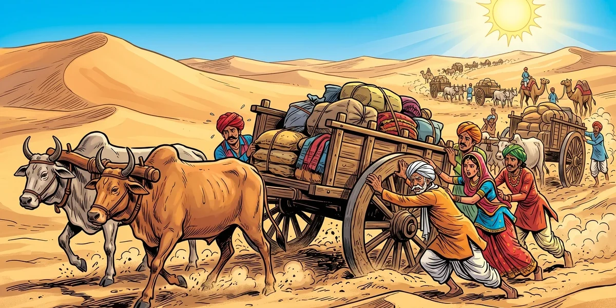 The Story of the Sandy Road - Cover - Amar Chitra Katha Style