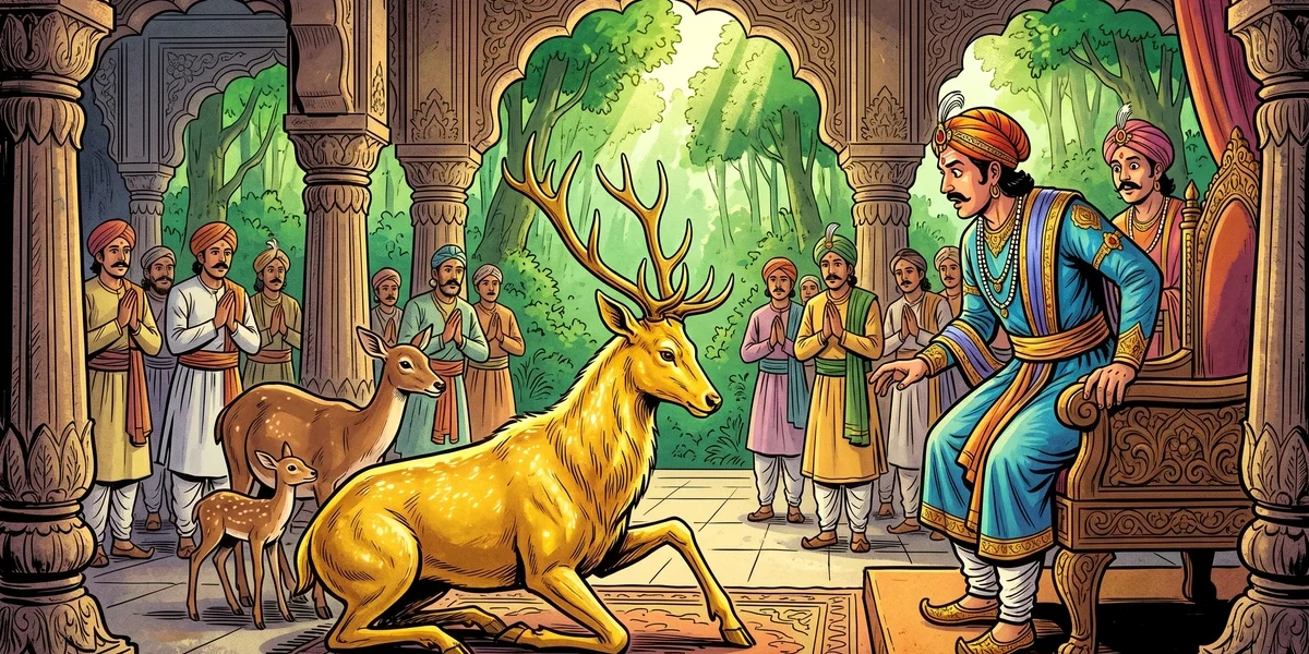 The Banyan Deer - Cover - Amar Chitra Katha Style
