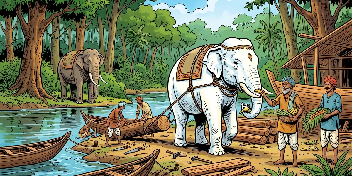 The King's White Elephant - Cover - Amar Chitra Katha Style
