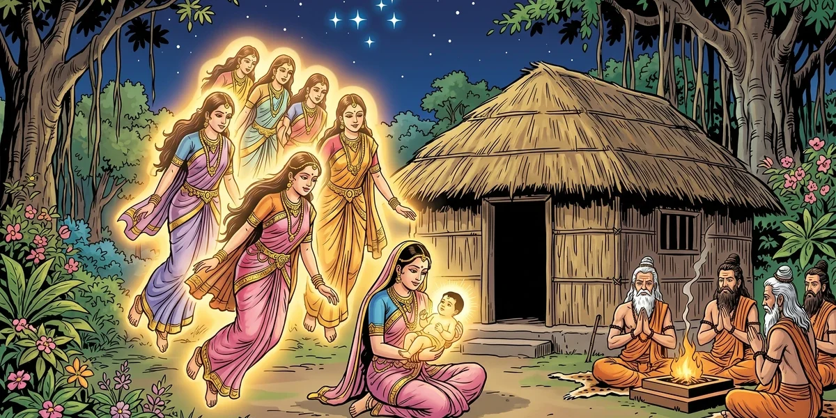 The Boy Whom Seven Mothers Suckled - Cover - Amar Chitra Katha Style
