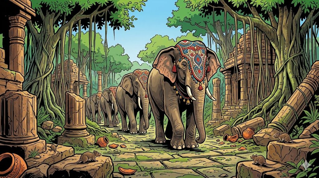 The Elephants and The Mice — Panchatantra