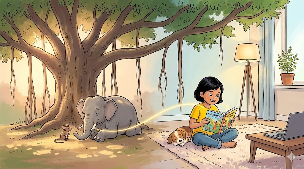 Timeless wisdom flowing from ancient Panchatantra to the modern child