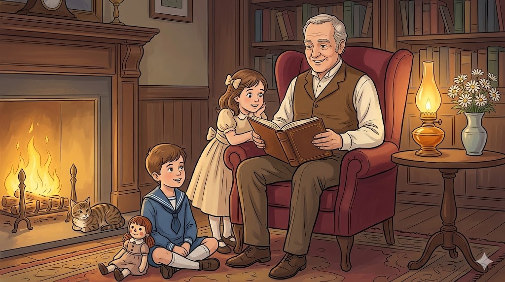 Why Disney Softened Fairy Tales - Victorian Family Reading Dark Original Stories by Firelight