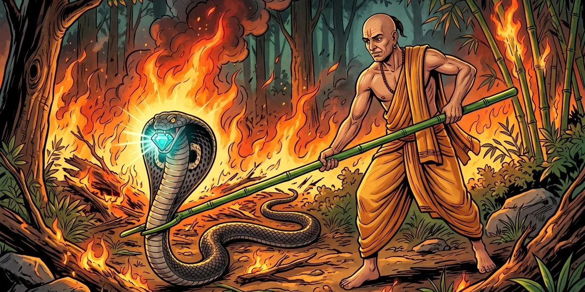 Eating Up the Protector - Cover - Amar Chitra Katha Style