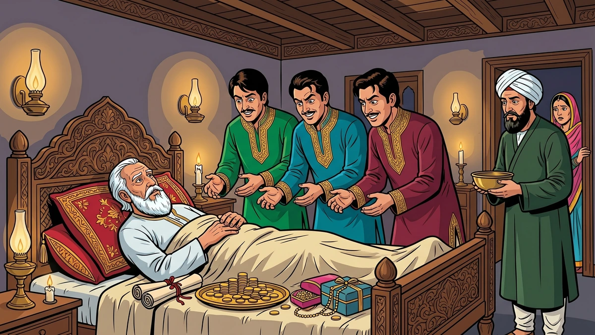 Wealthy Kashmiri father divides his property among three sons, ACK style — the premature transfer