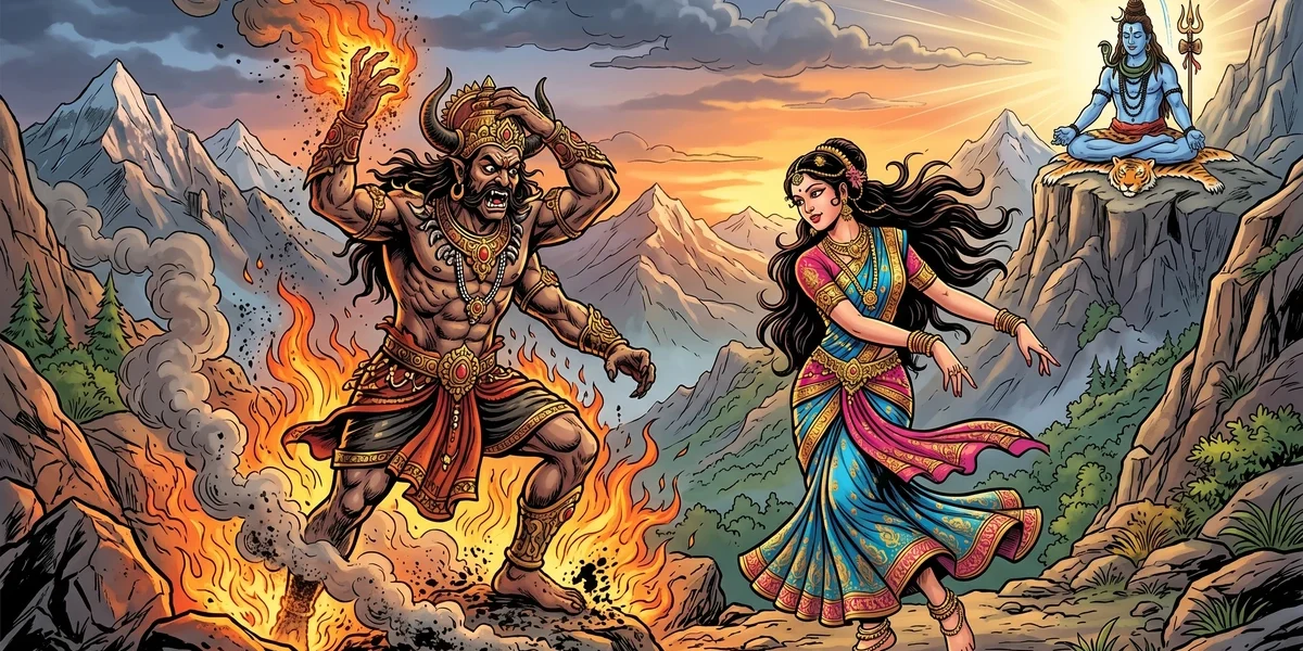 Do Gods Also Have Lessons To Learn - The Story of Bhasmasura Retold for Modern Readers - Cover - Amar Chitra Katha Style