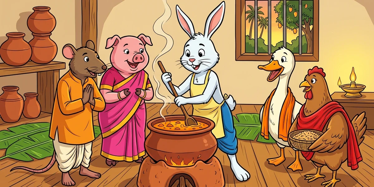 Mr. Bunny's Carrot Soup — five animal friends share carrot soup, ACK style